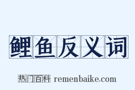 鲤鱼反义词是什么意思的图片